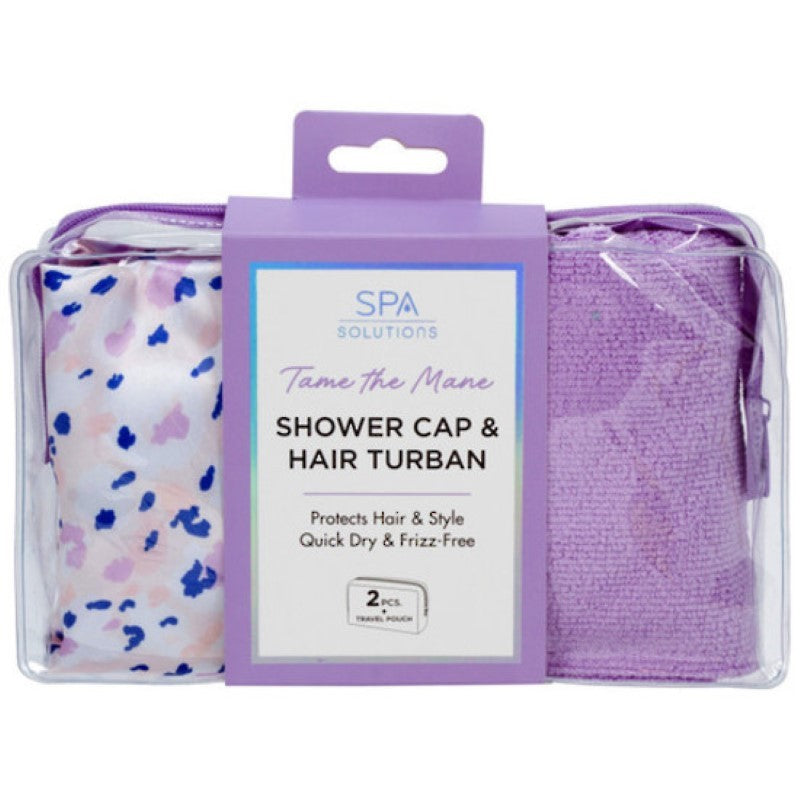 Cala Shower Cap & Turban Set (Pink Hues)
