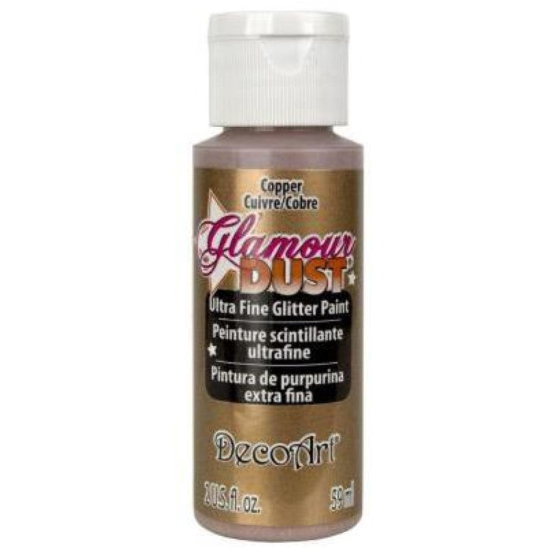 Decoart Glamour Dust Glitter Paint 2oz 59ml COPPER