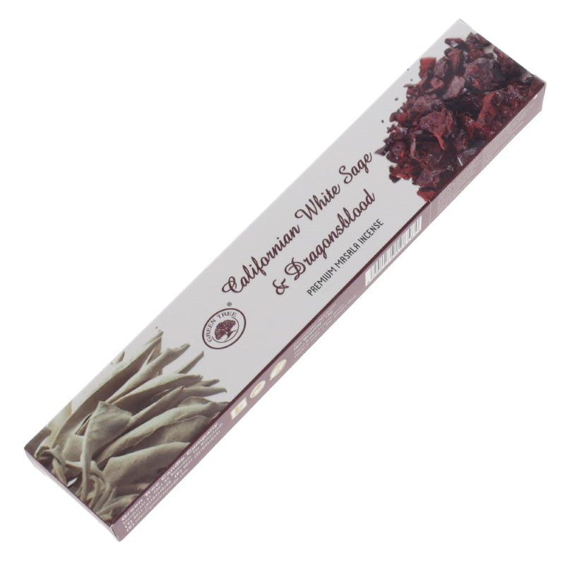 Green Tree Californian White Sage & Dragons Blood 15gm - Set of 12