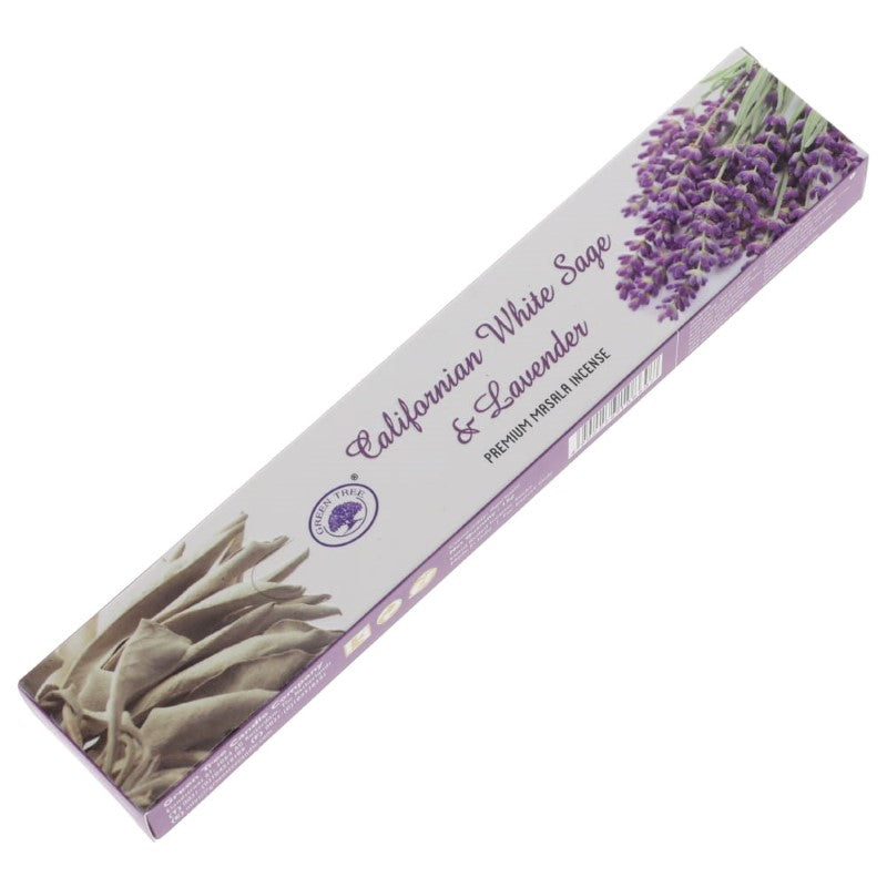Green Tree Californian White Sage & Lavender Incense 15gm - Set of 12