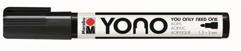 Marabu Yono Acylic Marker Bullet Tip BLACK
