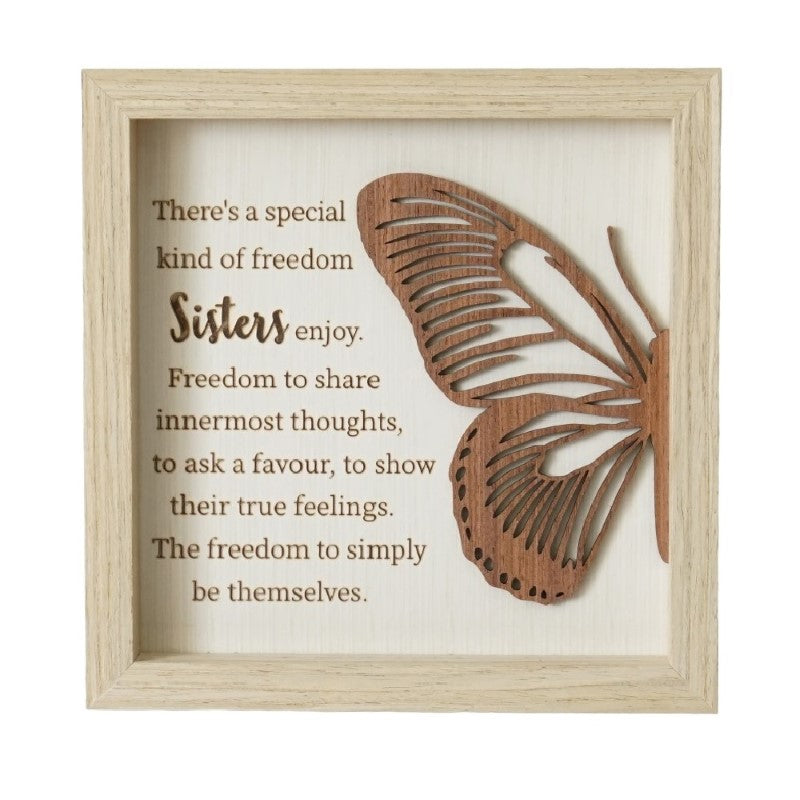 Sister Butterfly Plaque