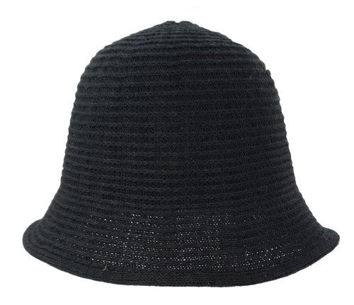 Renee Plain Woven Bucket Hat BLACK - Set of 2