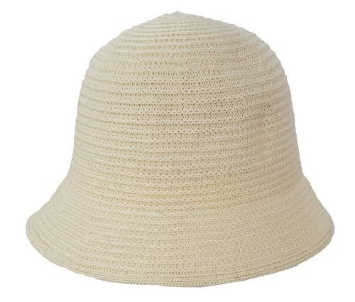 Renee Plain Woven Bucket Hat IVORY - Set of 2