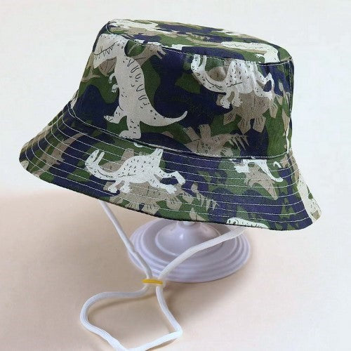 Cammo Dinosaur Kids Bucket Hat 54CM - Set of 2