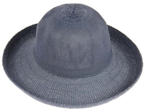 Sun Hat/Sunhat - Classic Breton Lined - Petrol Blue Colour