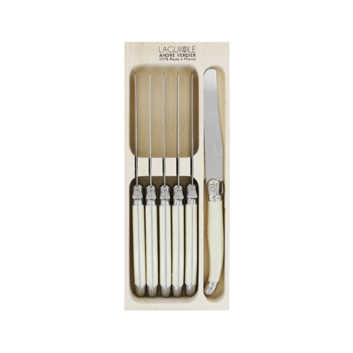 Dinner Knife Set - ANDRE VERDIER Ivory (6 Piece)