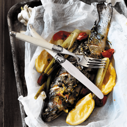 Dinner Knife Set - ANDRE VERDIER Ivory (6 Piece)