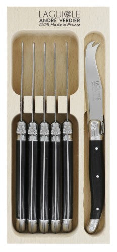 Cheese Knife Set - ANDRE VERDIER Black (6 Piece)