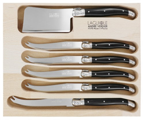 Cheese Knife Set - ANDRE VERDIER Black (6 Piece) - Smartfox
