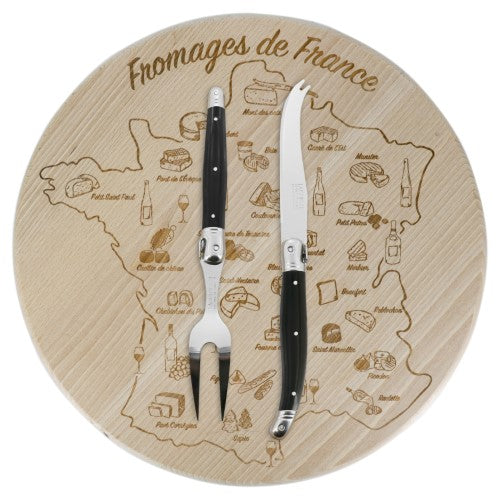 Cheese Set Plus Board - ANDRE VERDIER Black (2 Piece)