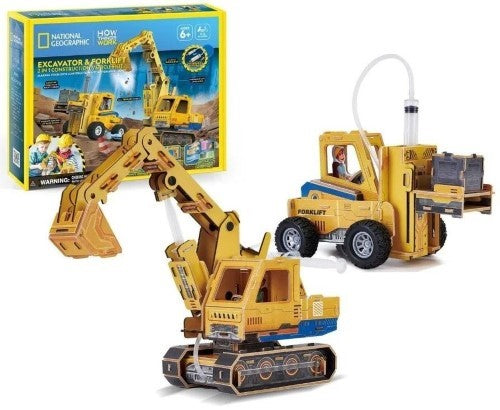 3D Puzzle - Cubic Fun Excavator & Forklift