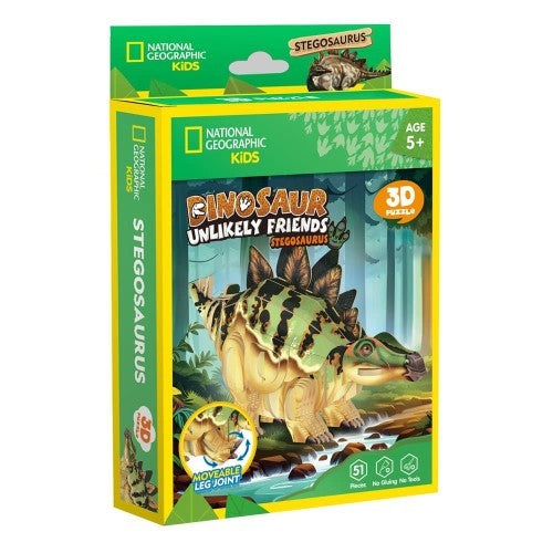 3D Puzzle - Cubic Fun Dinosaur Unlikely Friends Stegosaurus