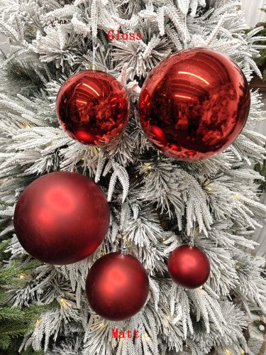 Tree Ornament - Xmas Bauble Ball 20cm (Red Matte)