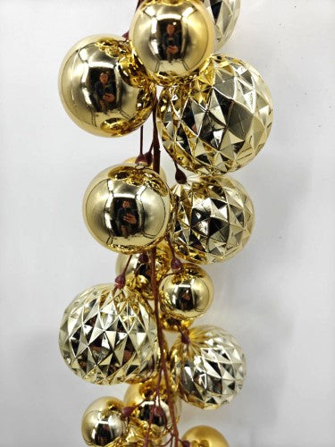 Christmas Baubles Garland - 200cm (Texture Gold)