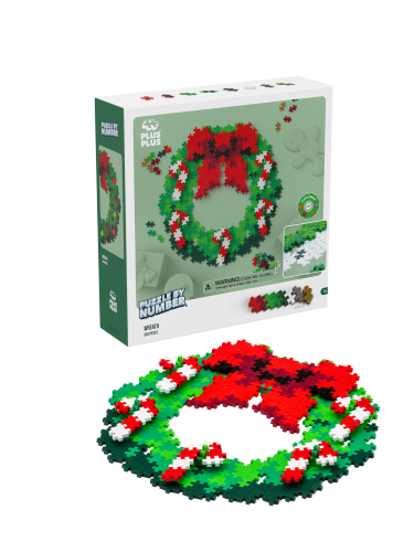 Plus Plus Puzzle By Number - Christmas Wreath