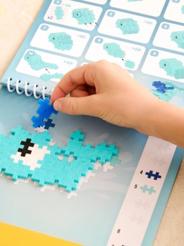 Plus Plus Activity Pad Puzzle by Number - Ocean