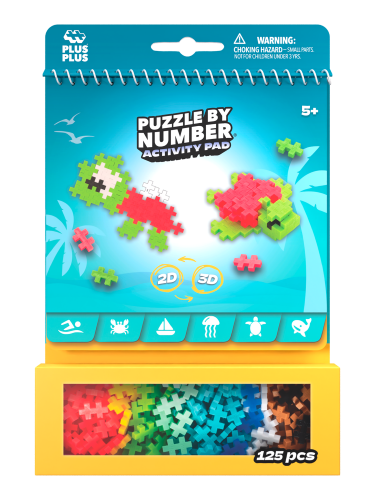 Plus Plus Activity Pad Puzzle by Number - Ocean