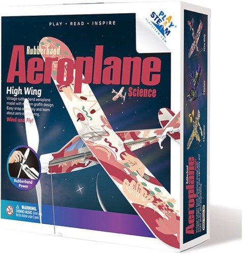 Play Stem Rubber Band Aeroplane High Wing