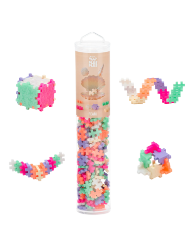 Plus Plus Building Set - Pearl Mix (240 pcs Tube)