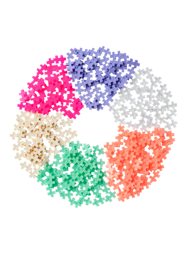 Plus Plus Building Set - Pearl Mix (240 pcs Tube)