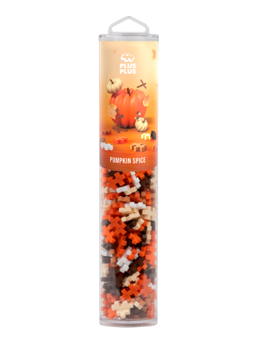 Plus Plus Building Set - Pumpkin Spice Mix (240 pcs Tube)