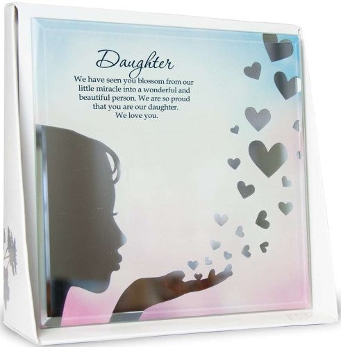 Wall Hanging - Silver Silhouette Daughter (15 x 15cm)