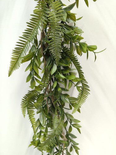 Artificial Mixed Leaf & Fern Garland (150cm)