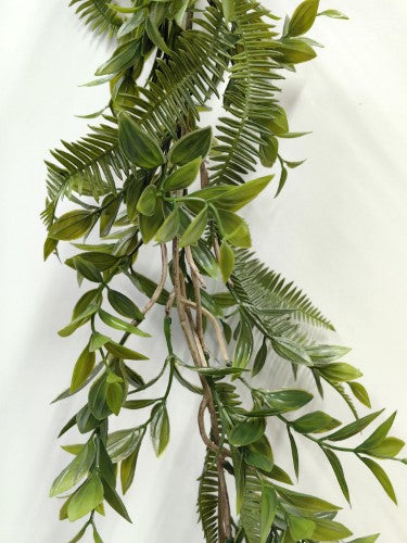 Artificial Mixed Leaf & Fern Garland (150cm)