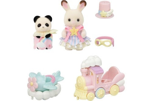 Sylvanian Families Amusement Park Ride Set (Plane & Train)