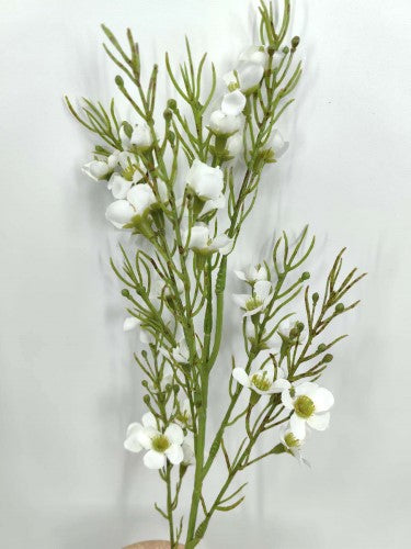 Artificial Wax Flower Spray (White)