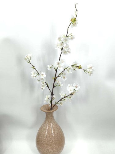 Artificial Realistic Cherry Blossom Spray (White)