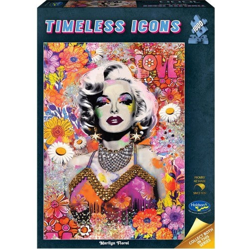 Jigsaw Puzzle - Timeless Icons Marilyn Floral (1000pcs)