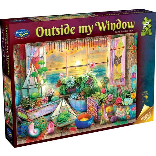 Jigsaw Puzzle - Outside my Window Boho Seaside View (1000pcs)