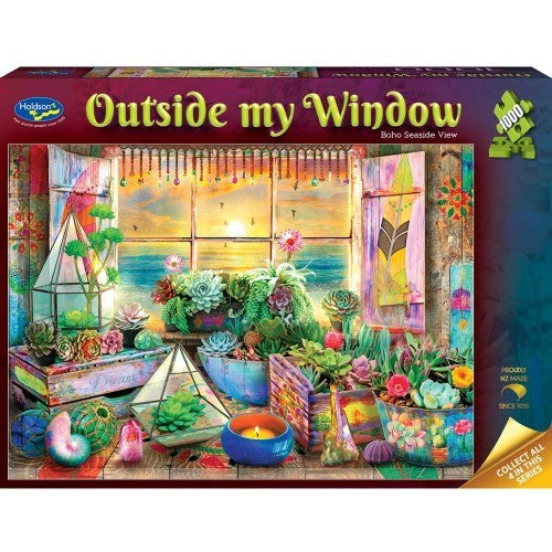 Jigsaw Puzzle - Outside my Window Boho Seaside View (1000pcs)