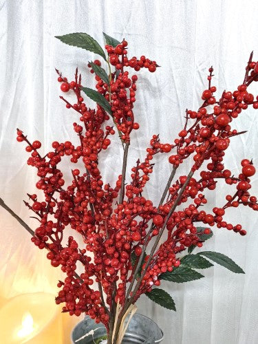 Artificial Mixed Red Berry Bundle