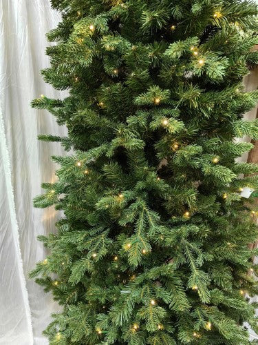 Slim Mixed PE & PVC pine Tree with 300 LED Warm Lights - 3026 Tips
