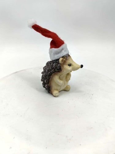 Ornament - Resin Hedgehog Decoration with Hat