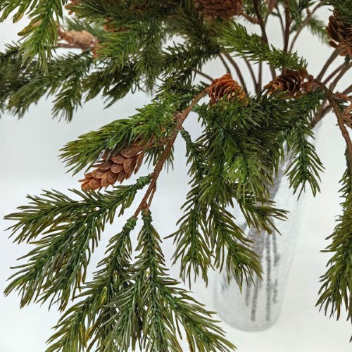 Artificial Deluxe Juniper Pine Spray with Cones