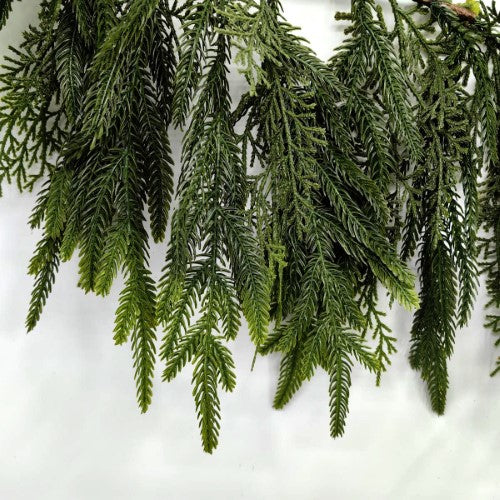 Artificial Real Touch Mixed Cedar & Norfolk Pine Garland (180cm)