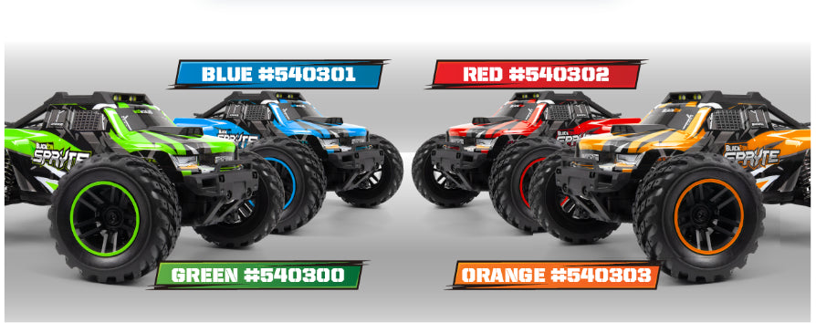 Radio Control - Blackzon 1 / 16 Spryte 4WD MT Green w / battery & charger