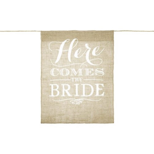 Rustic Wedding Burlap Aisle Sign