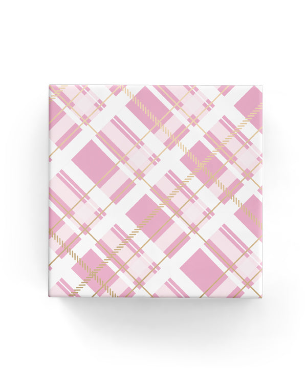 Wrapping Paper - Check Wrap Light Pink Gold