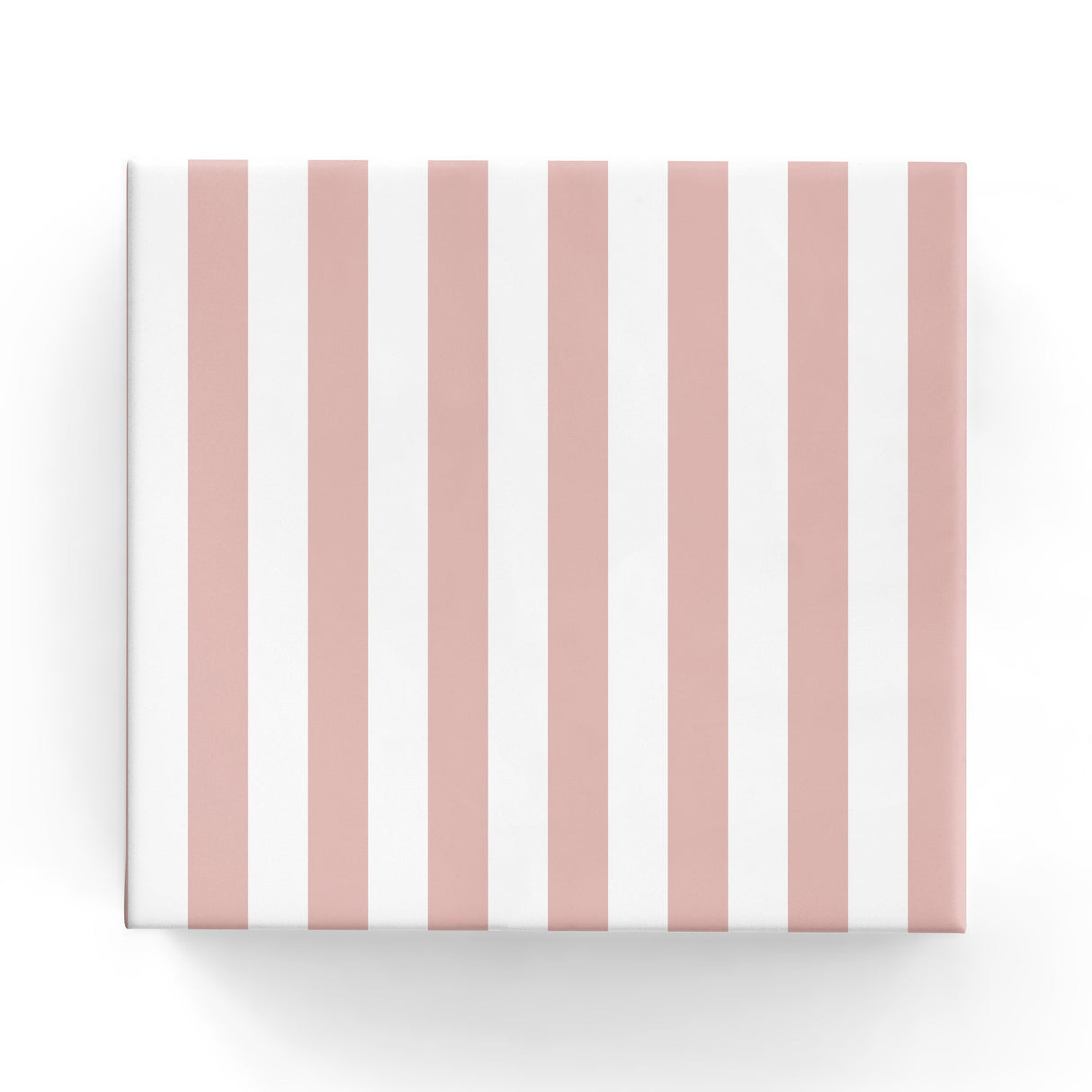 Wrapping Paper - Cafe Stripe on Matte Wrap Dusty Pink