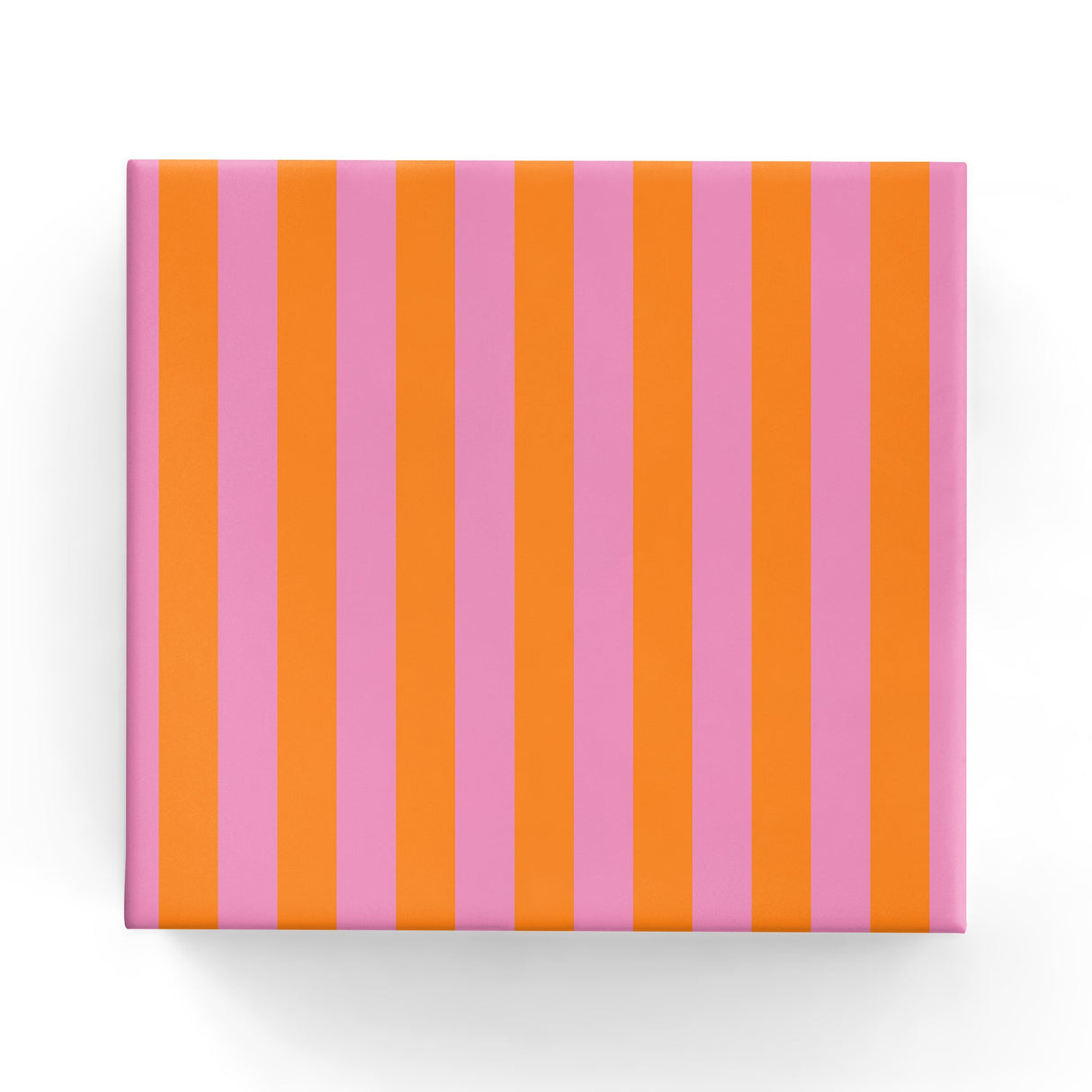 Wrapping Paper - Two Colour Stripe on Matte Pink Burnt Orange