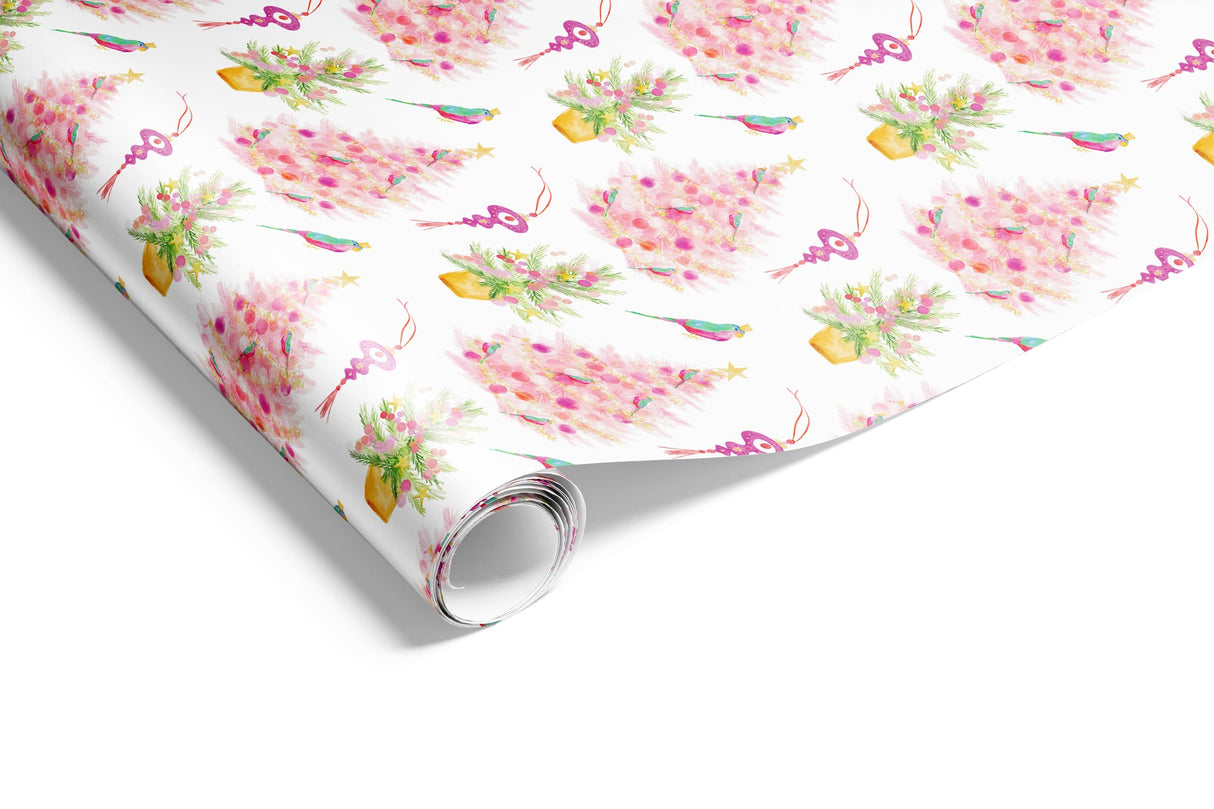 Wrapping Paper - Pink Xmas Watercolour Wrap