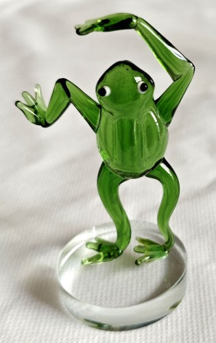 Ornament - Glass Art Funny Frogs (Set of 4 Assorted)