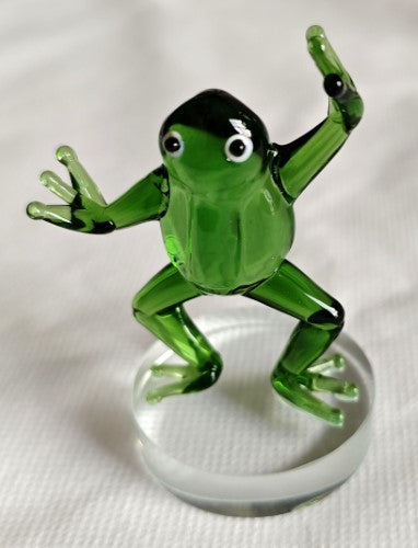 Ornament - Glass Art Funny Frogs (Set of 4 Assorted)