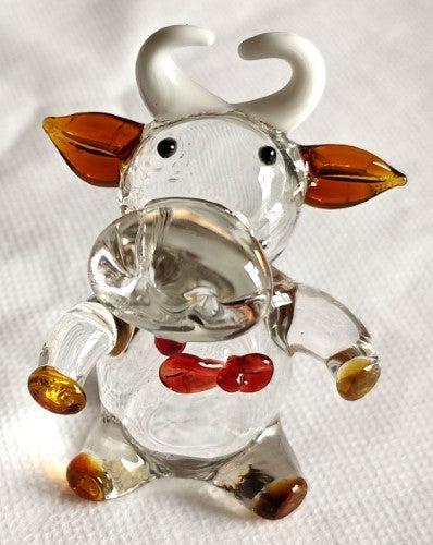 Ornament - Glass Art Cute Cows (Set of 3 Assorted)
