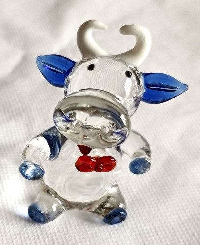 Ornament - Glass Art Cute Cows (Set of 3 Assorted)